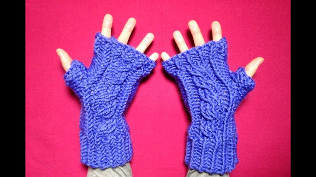 Loom knit gloves pattern