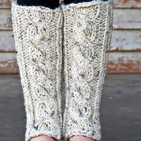 Loom knit leg warmer pattern