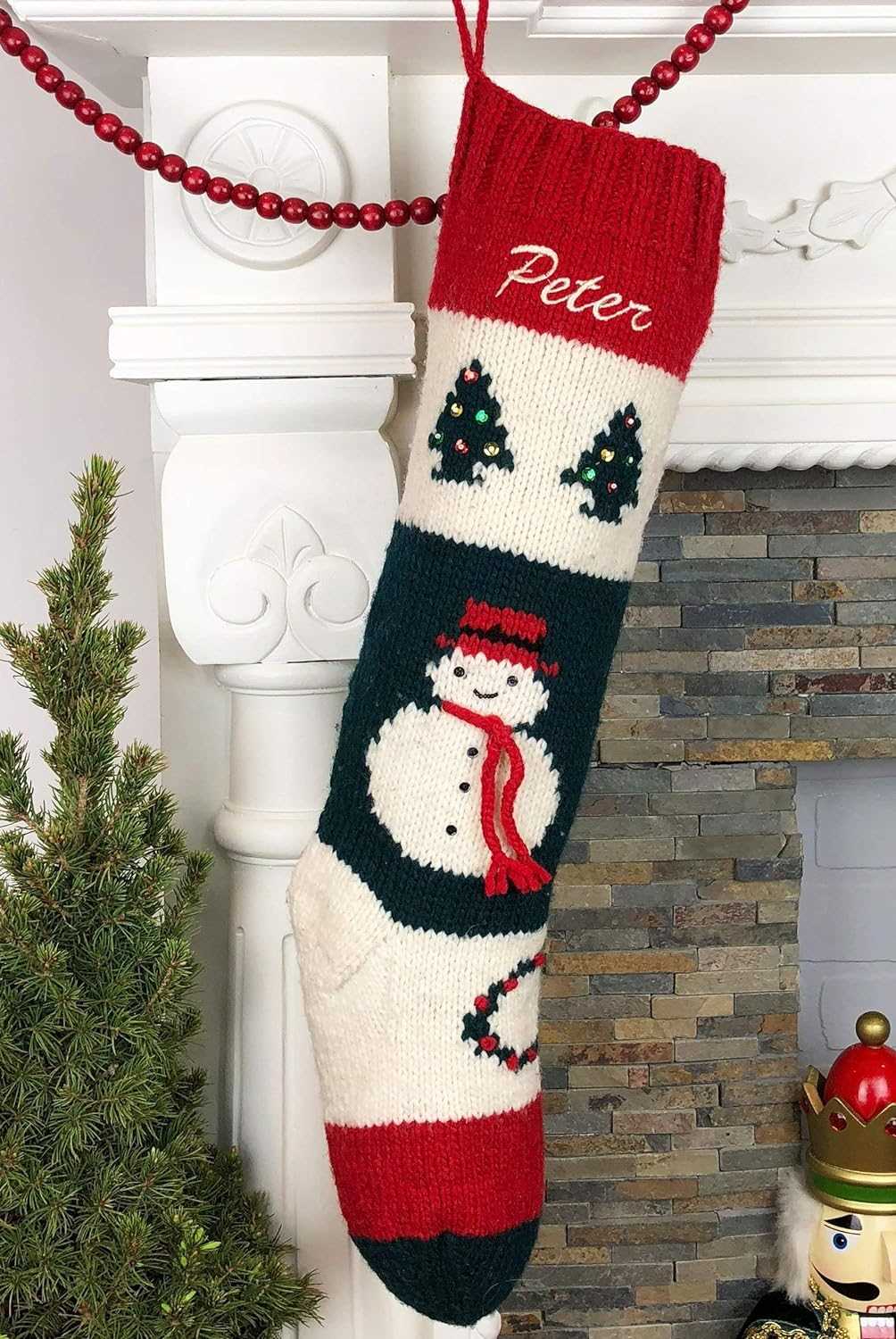 Mary maxim knitted christmas stocking patterns