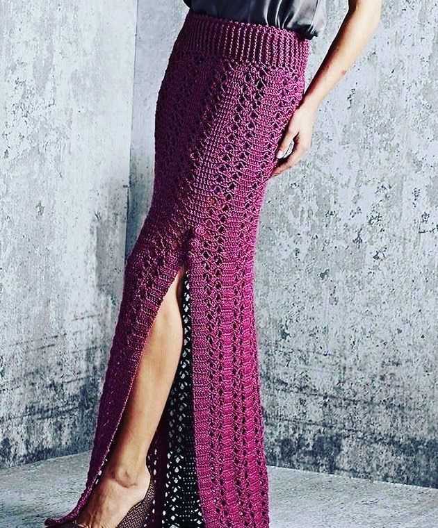 Maxi skirt knitting pattern