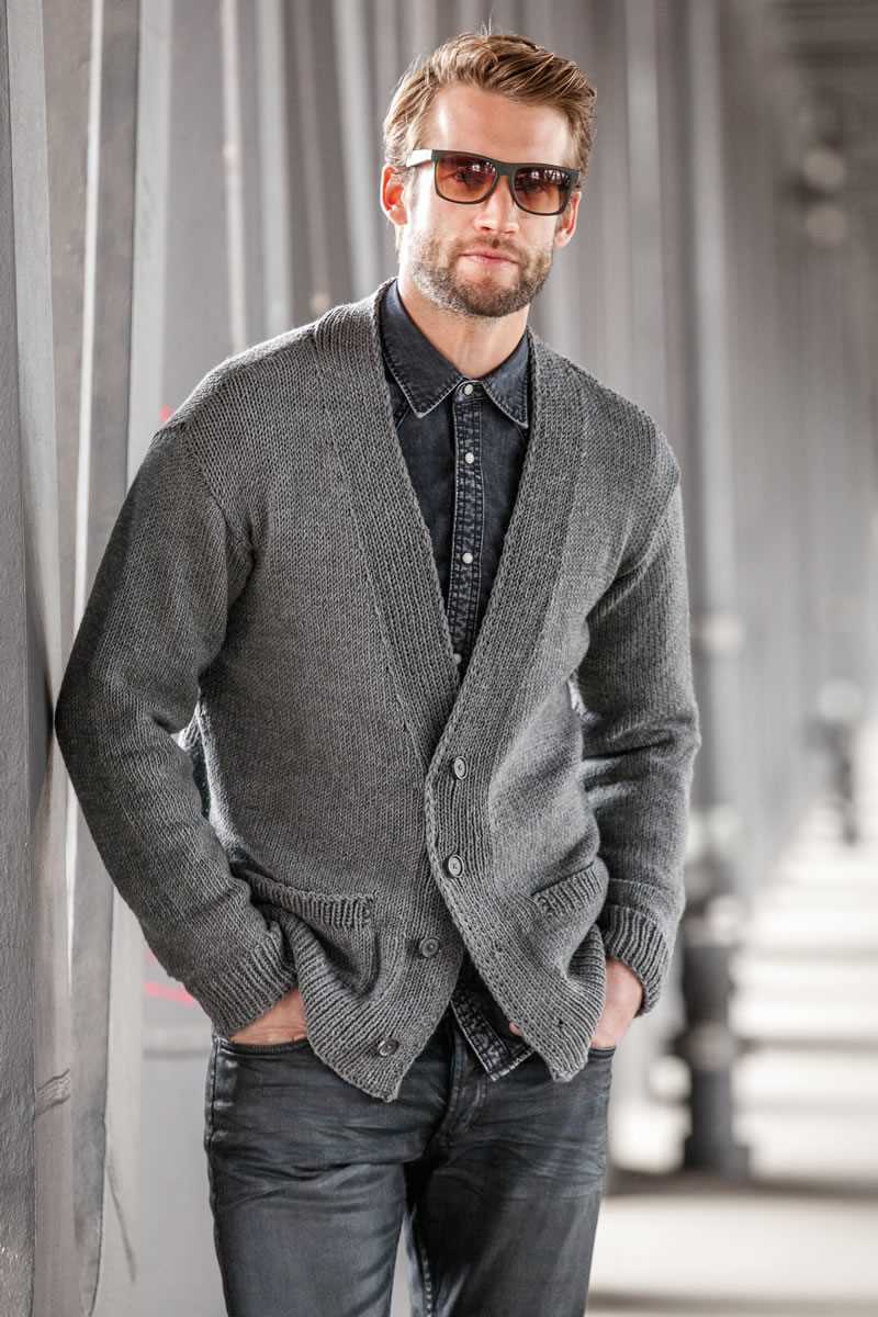 Men's cardigan knitting pattern