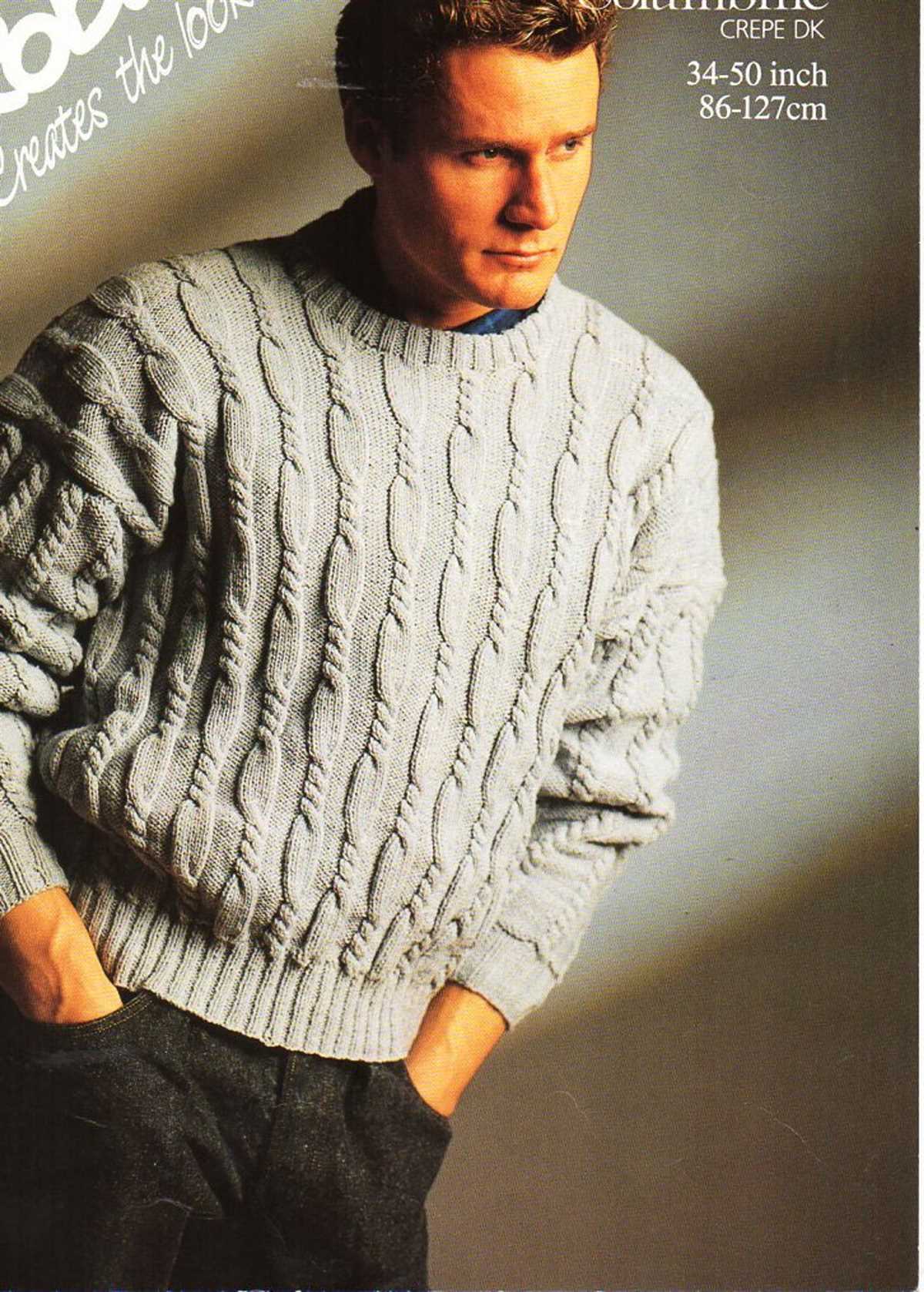 Mens cable knit jumper pattern