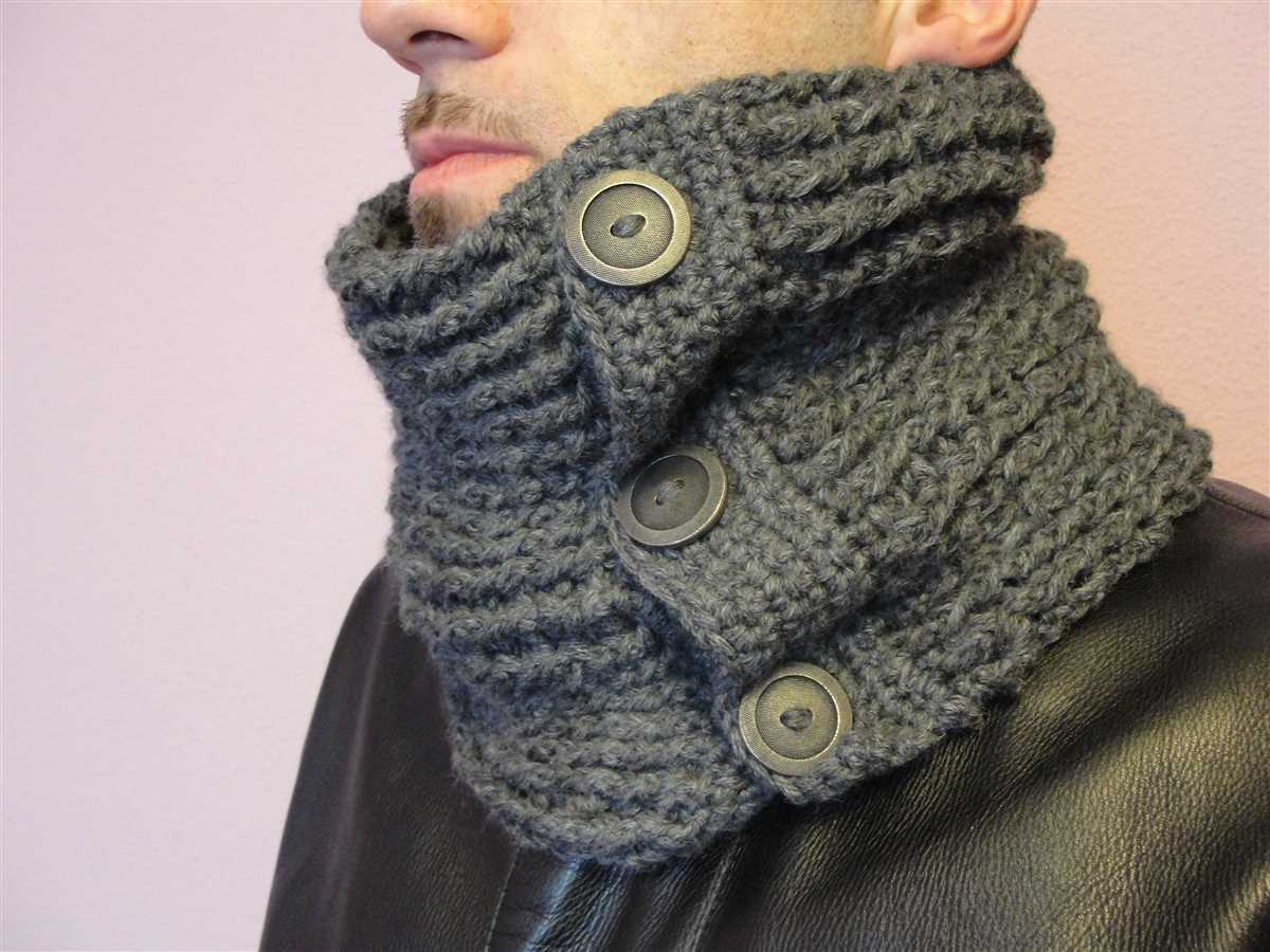 Mens cowl knit pattern