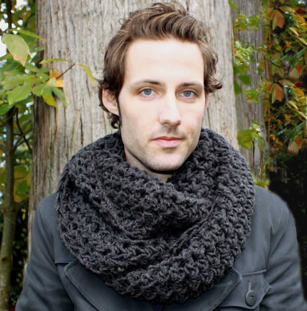 Mens cowl knit pattern