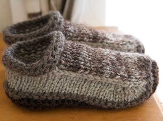 Mens knit slippers free pattern