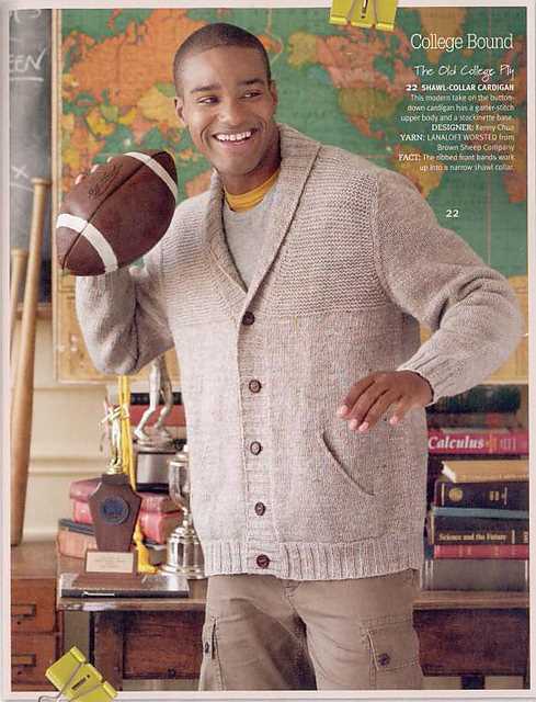 Mens shawl collar cardigan knitting pattern