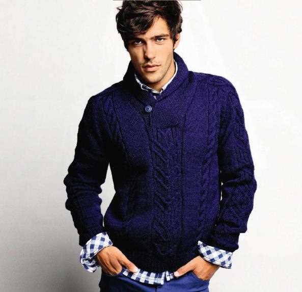 Mens shawl collar cardigan knitting pattern