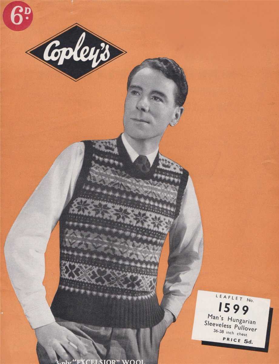 Mens sleeveless jumper knitting pattern