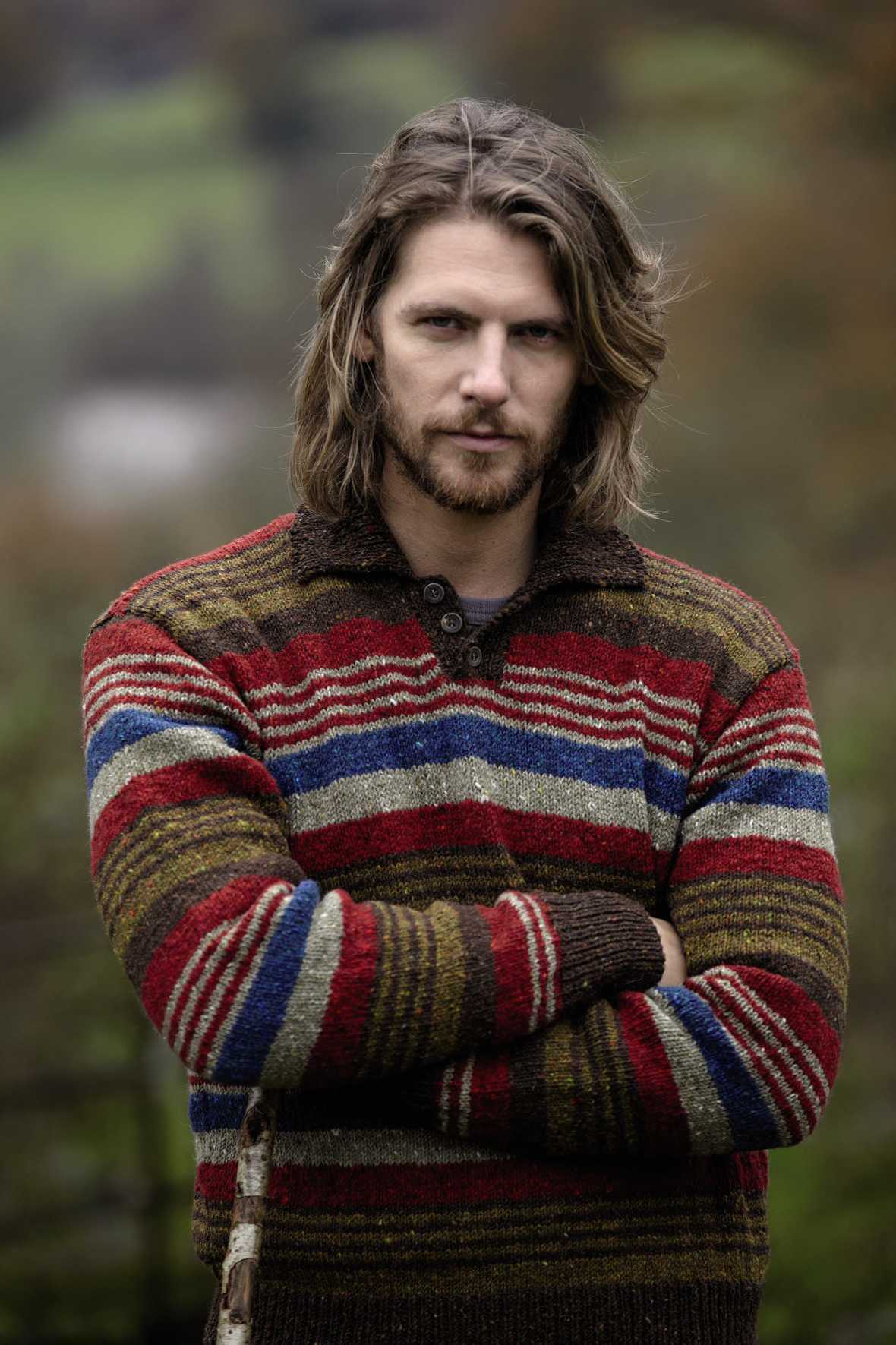 Mens striped sweater knitting pattern