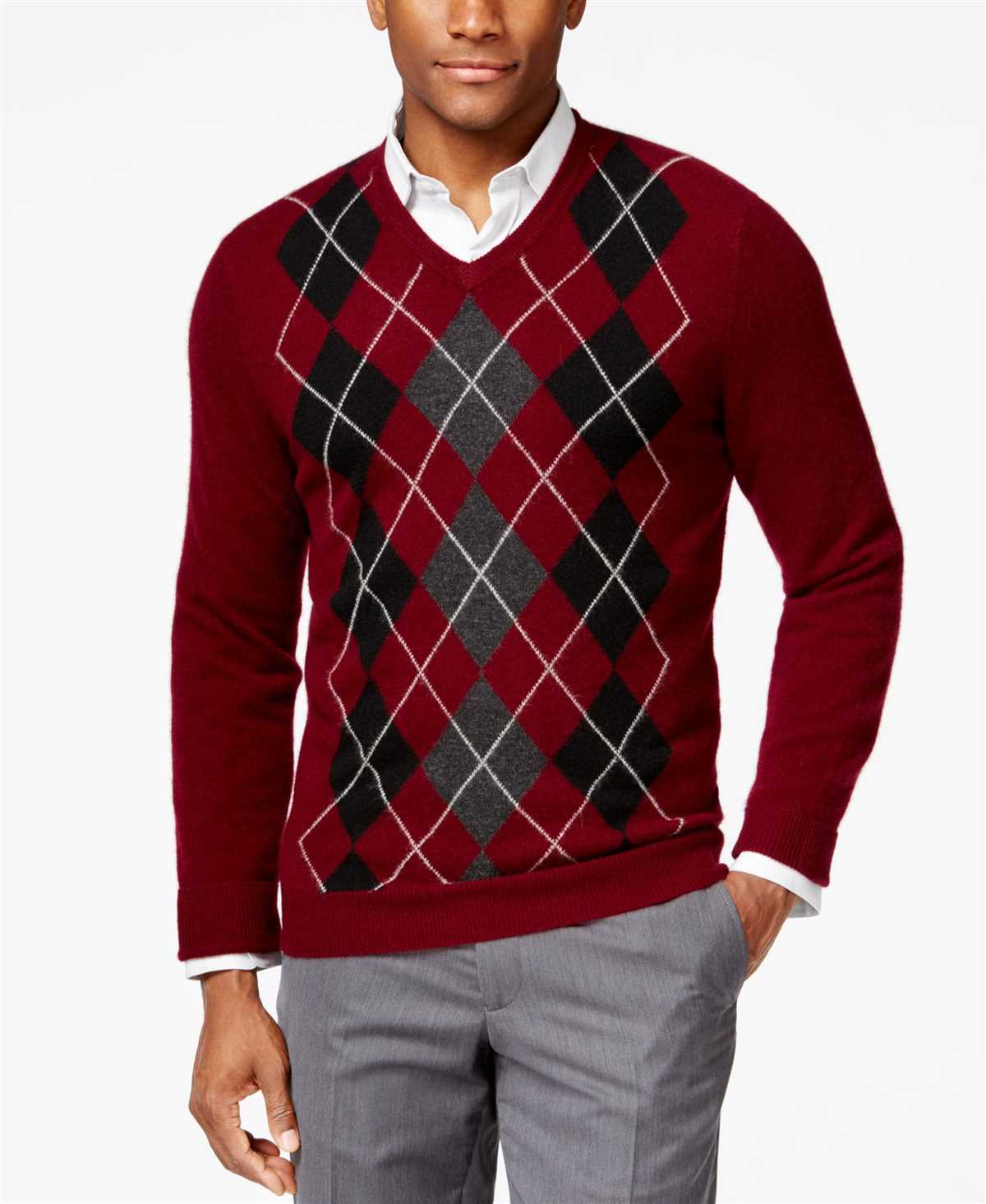 Mens argyle sweater knitting pattern