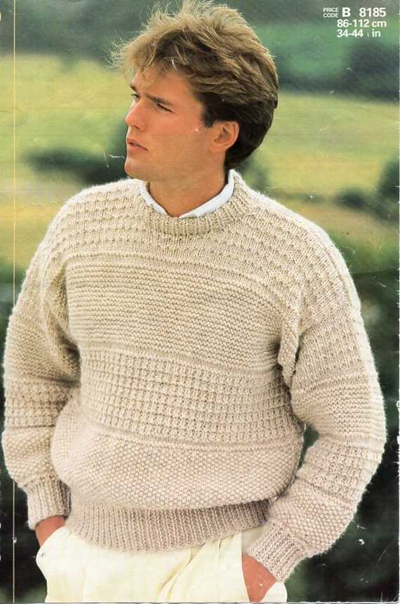 Mens chunky jumper knitting pattern free