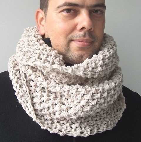 Mens cowl knit pattern