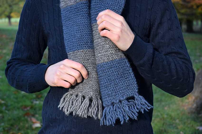 Mens knit scarf pattern easy