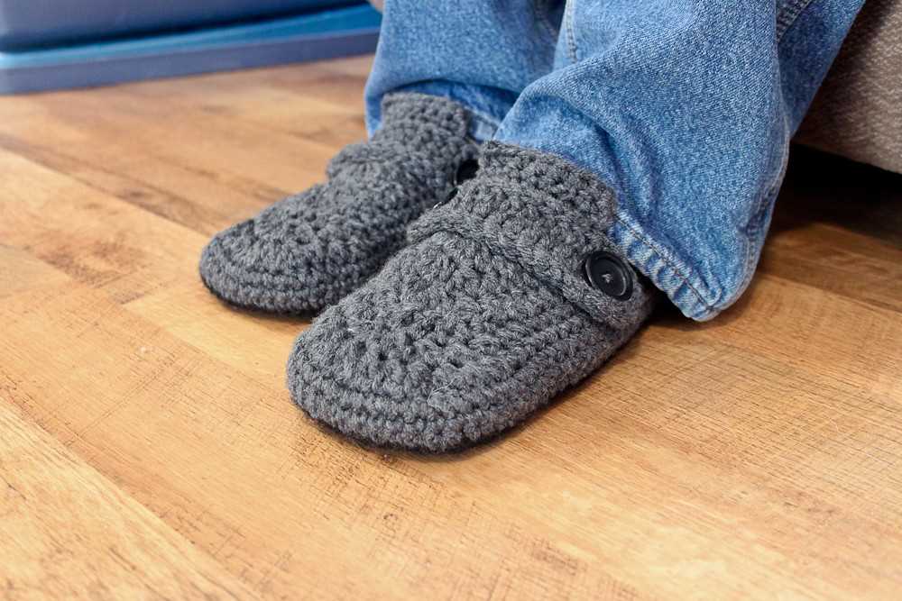 Mens knit slippers free pattern