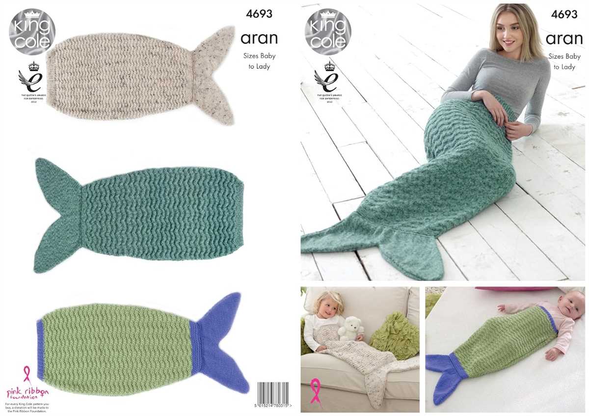 Mermaid blanket knitting pattern