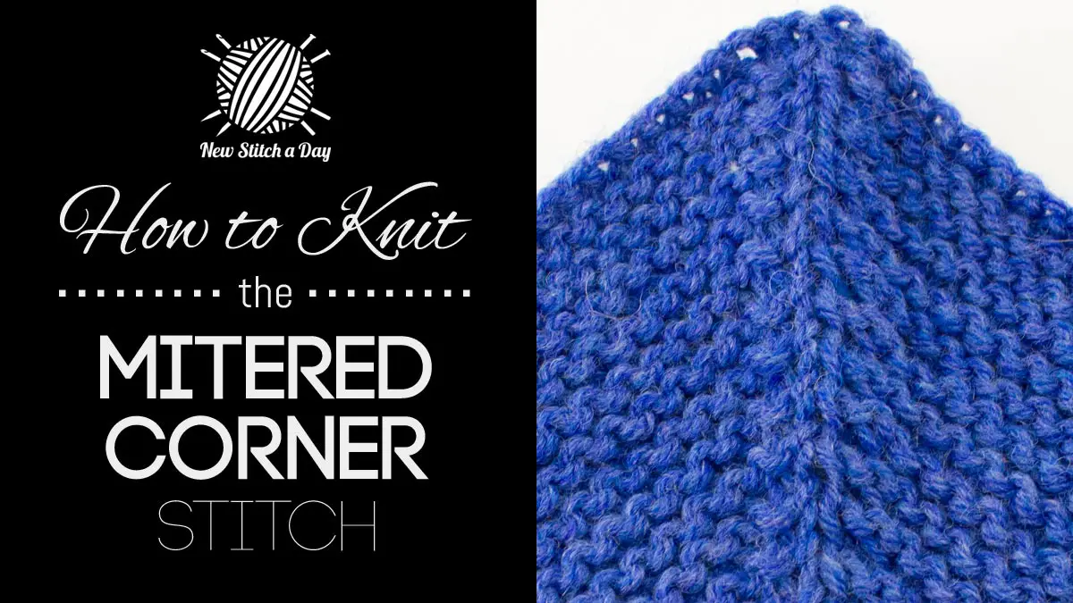 Mitered corner knitting pattern