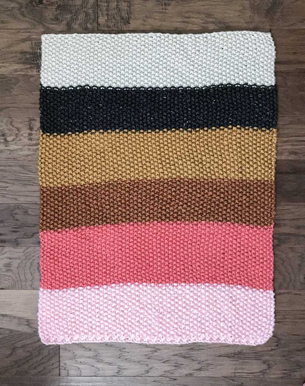 Moss stitch baby blanket free pattern knit