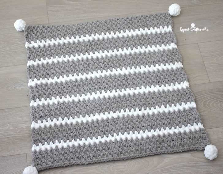 Moss stitch baby blanket free pattern knit