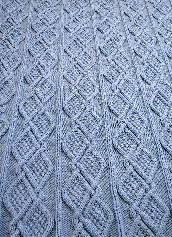 Moss diamond knitting pattern