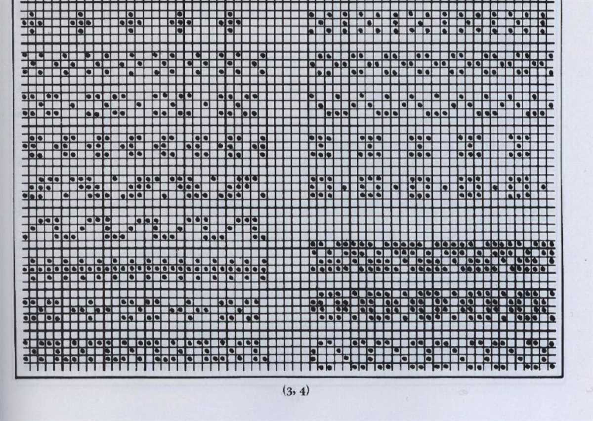 Net knitting pattern