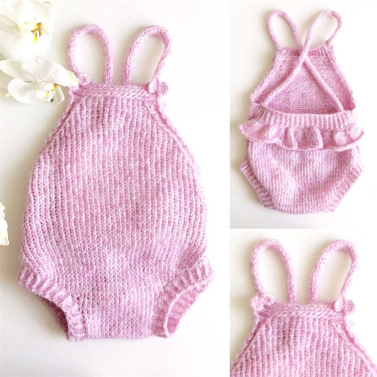 Newborn romper knitting pattern