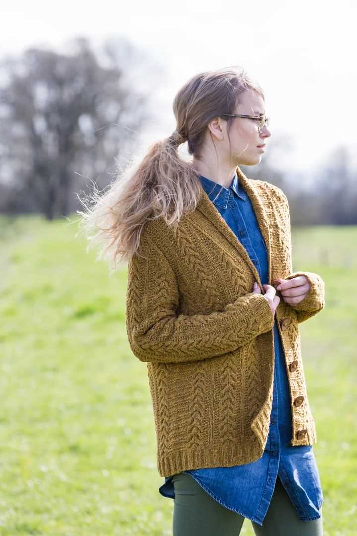 One piece cardigan knitting pattern free