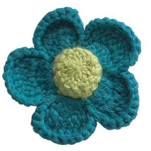 One piece knitted flower pattern