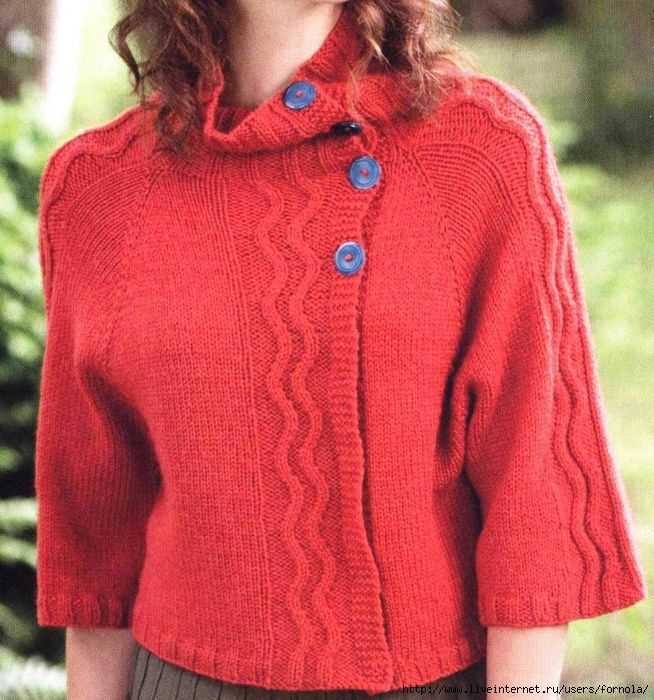 One piece poncho knitting pattern