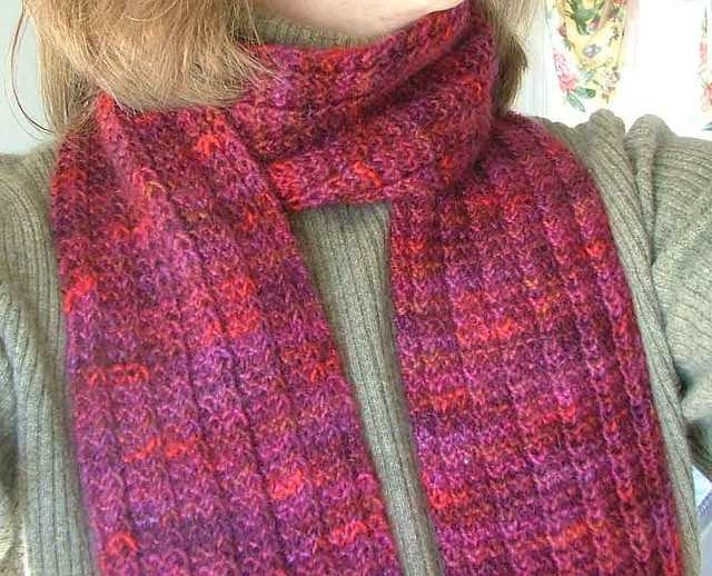 One row scarf knitting pattern