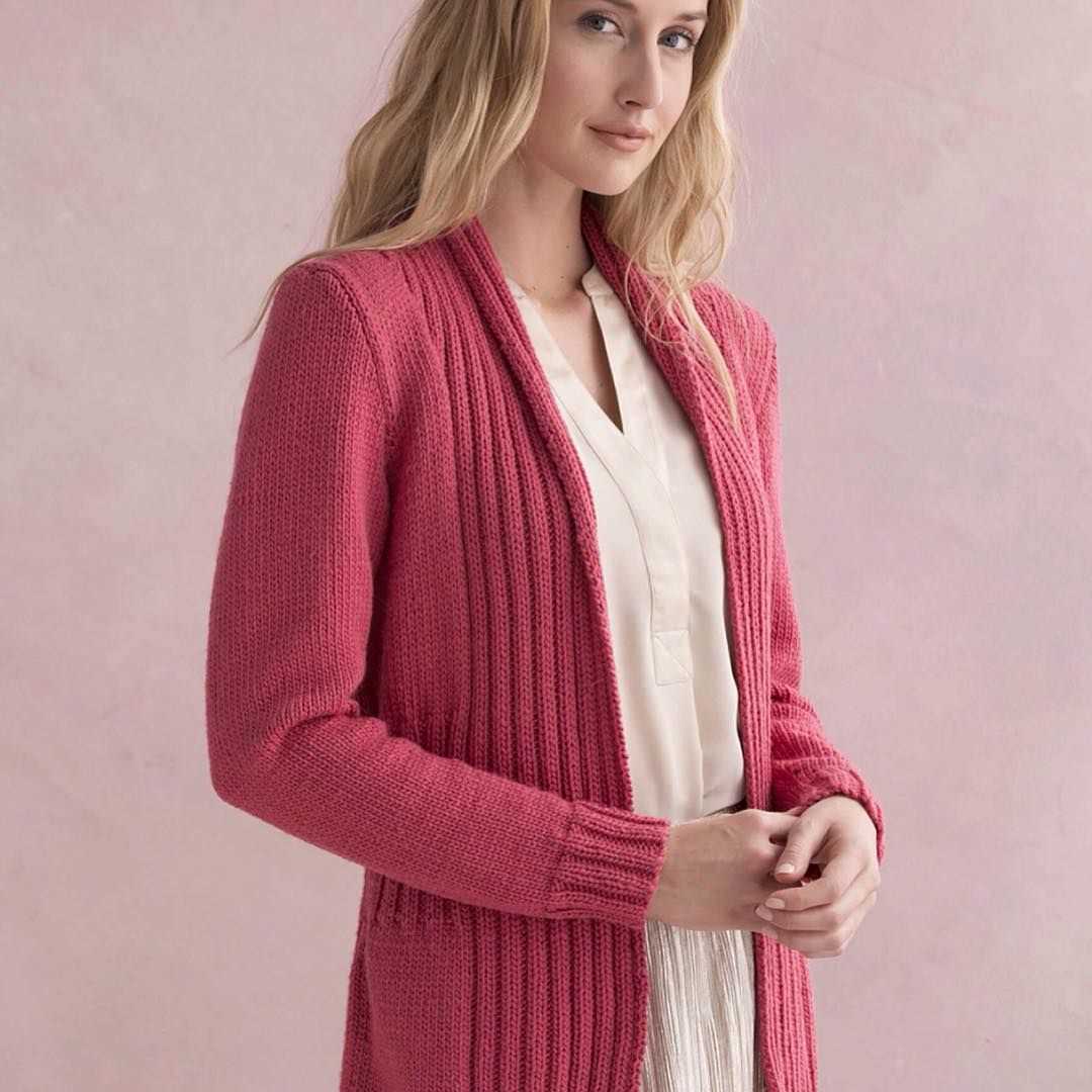 Open cardigan knitting pattern