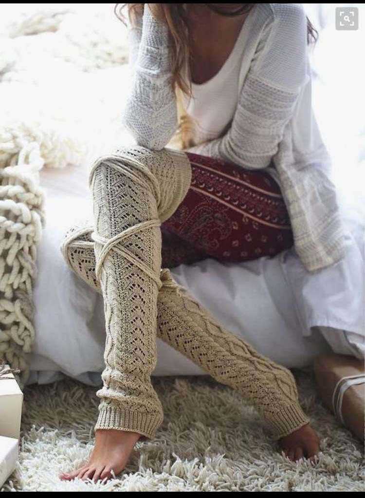 Over the knee leg warmers knitting pattern