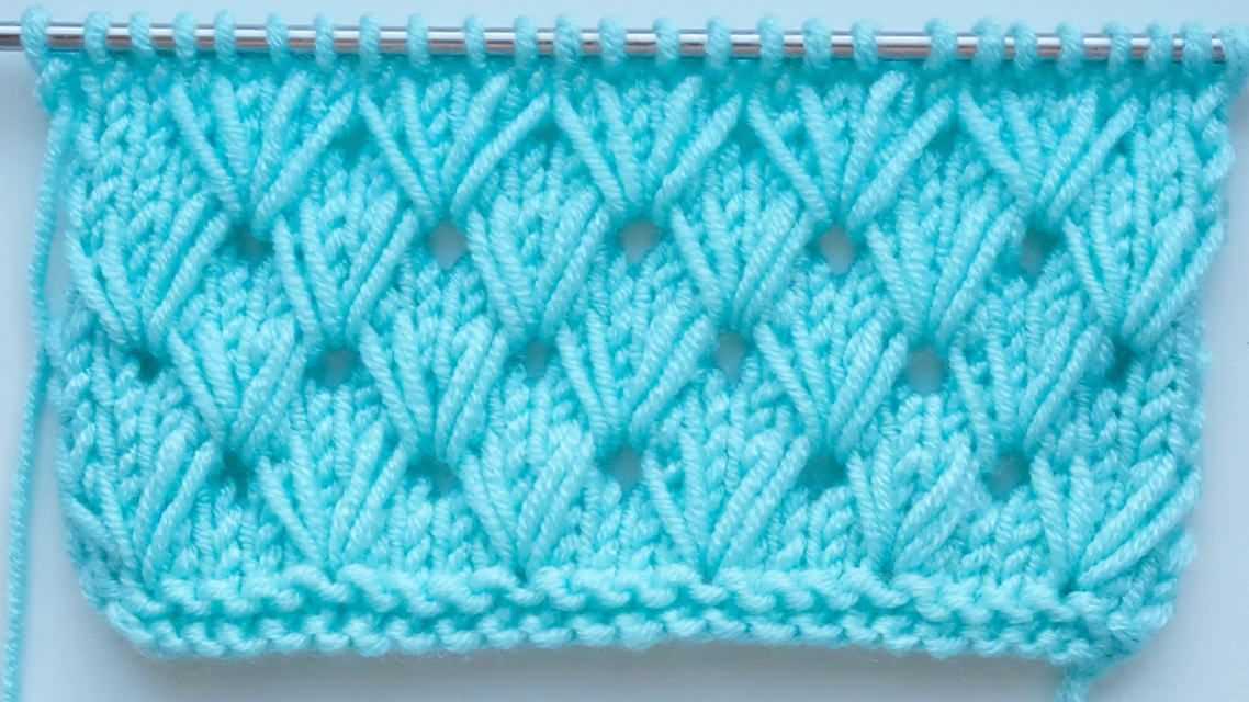 Parallelogram knitting pattern