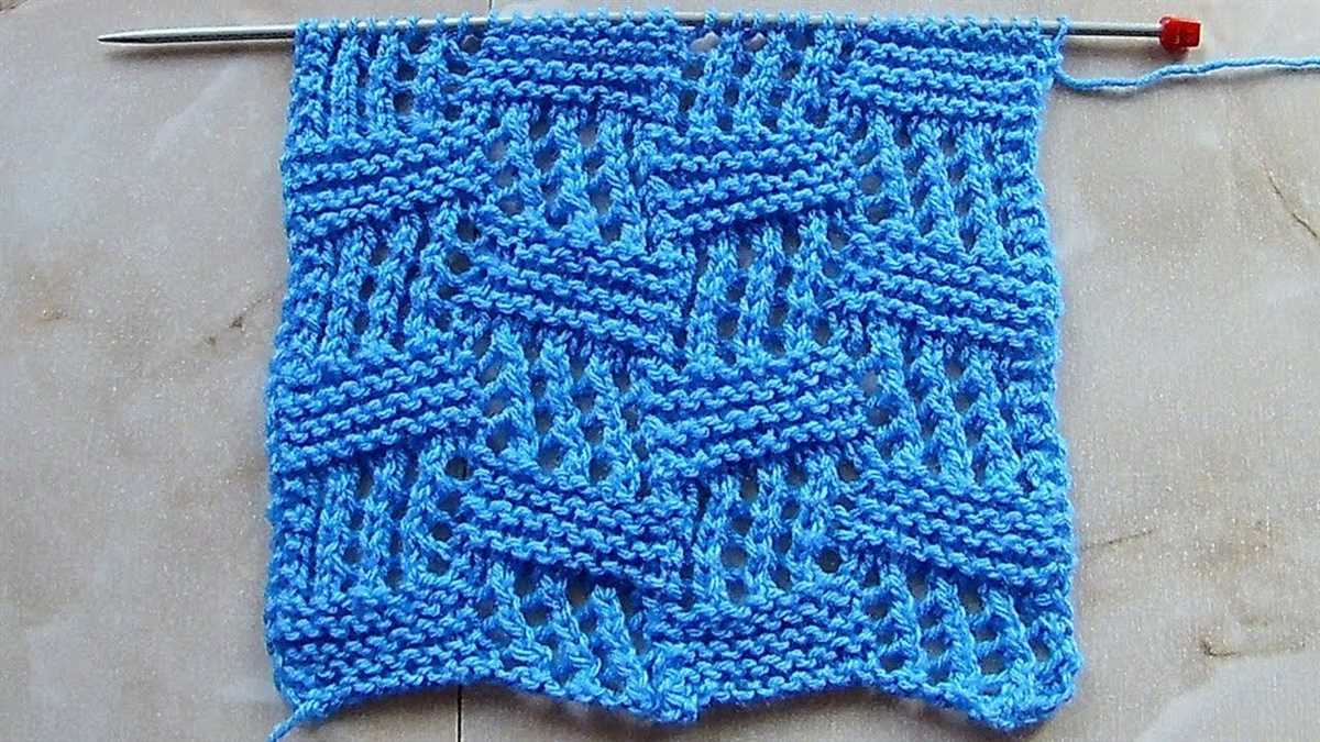 Parallelogram knitting pattern