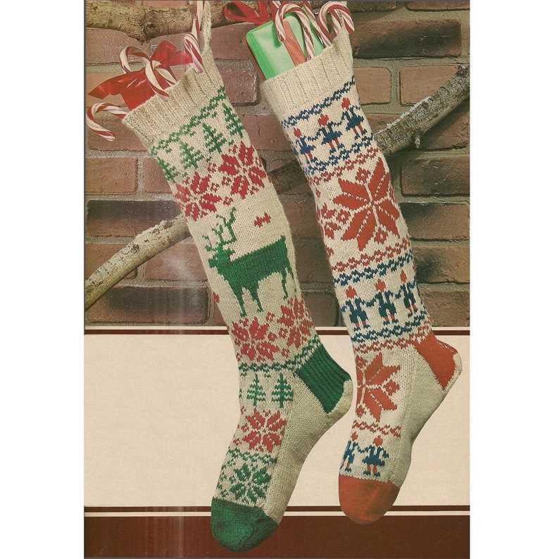 Pattern for knit christmas stocking