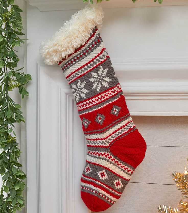 Pattern for knit christmas stocking