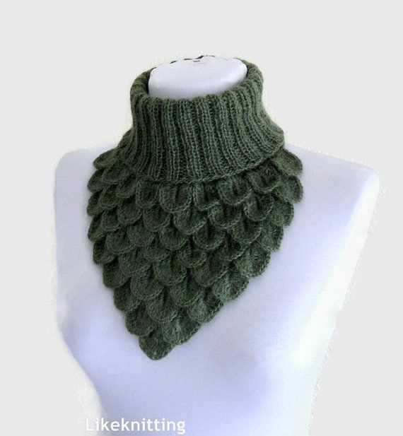 Pattern for knitted cowl neck warmer