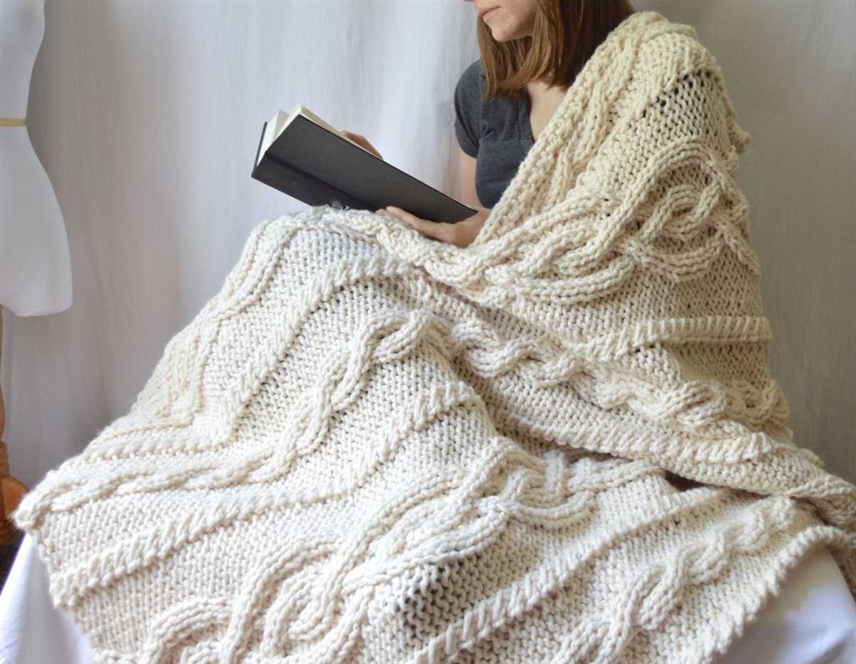 Patterns for knitted throws and blankets