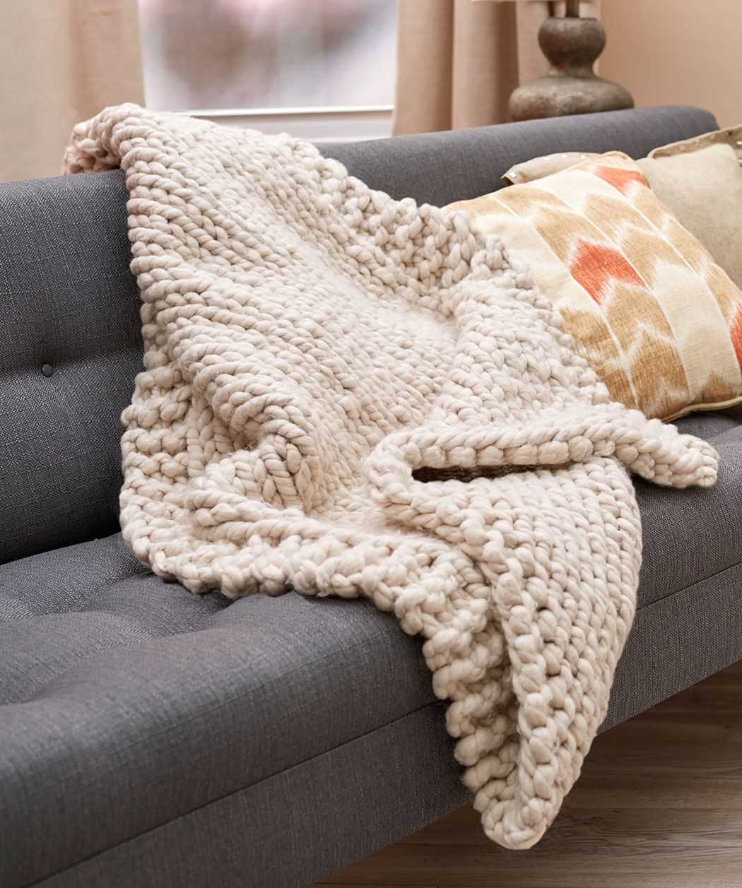 Patterns for knitted throws and blankets