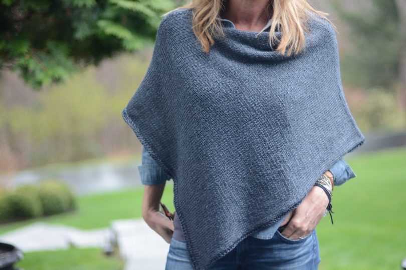 Poncho wrap knitting pattern