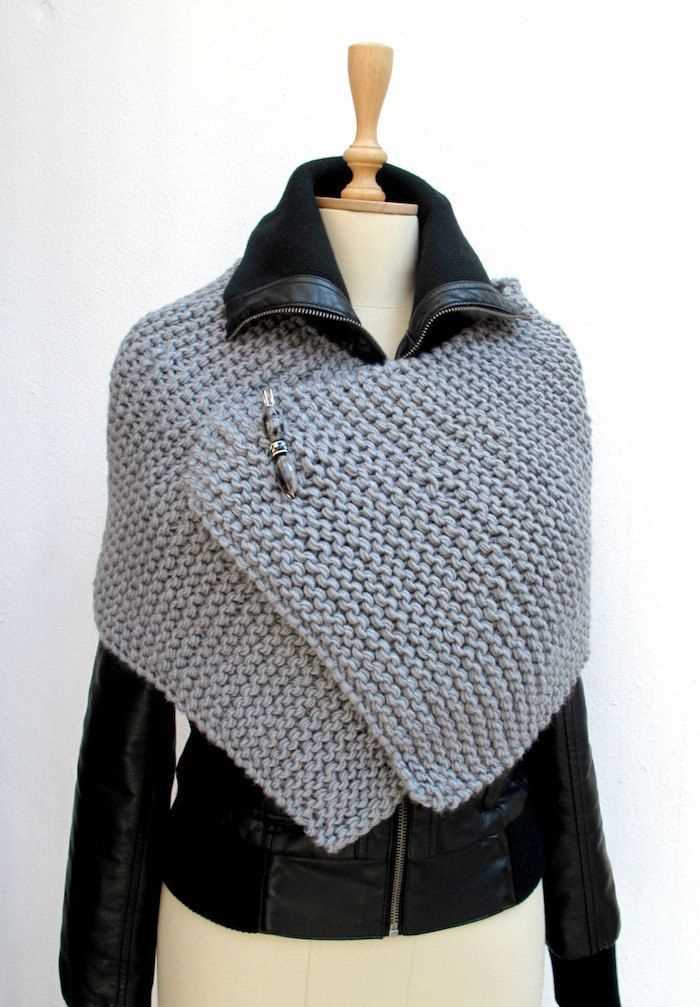 Poncho wrap knitting pattern