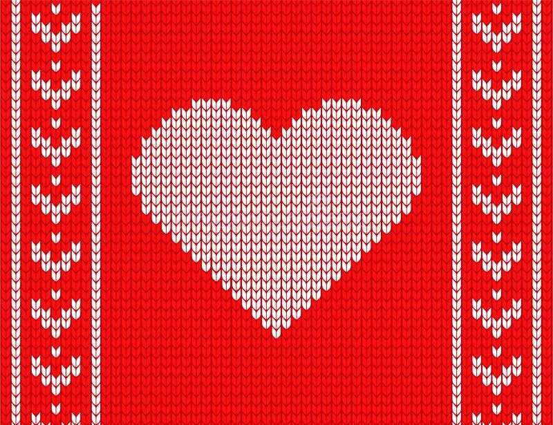 Red heart knit patterns