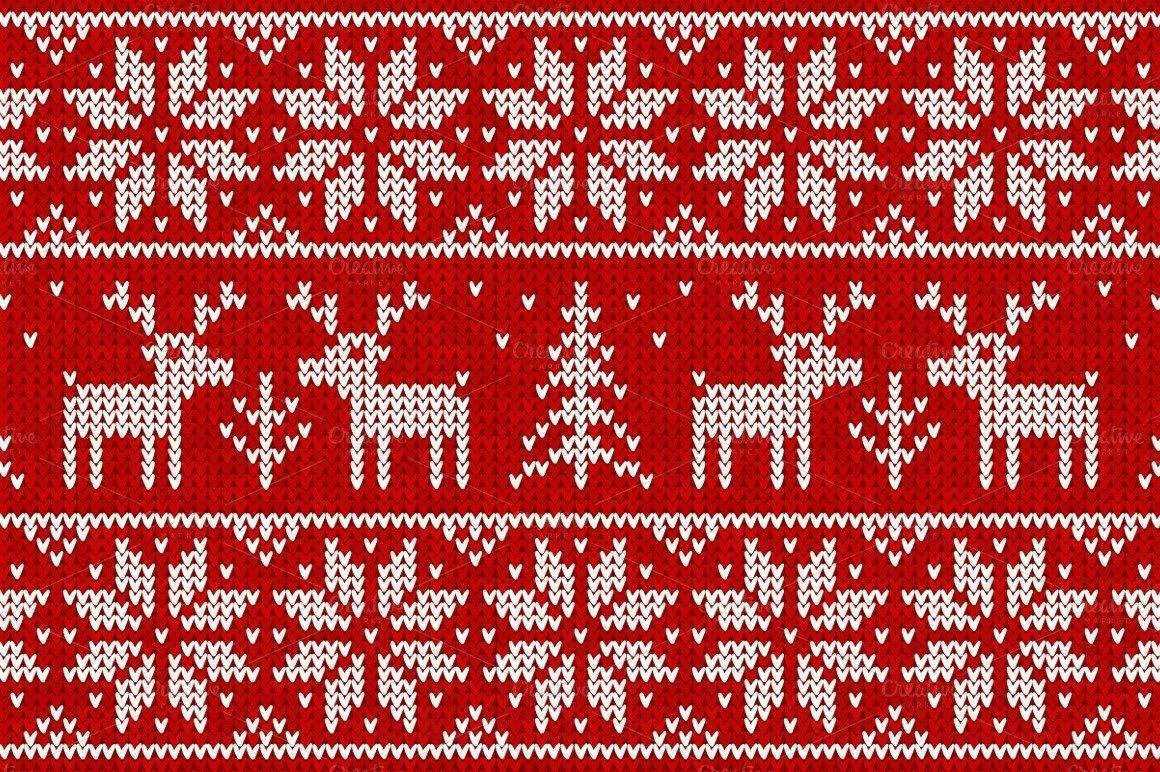 Reindeer knit pattern