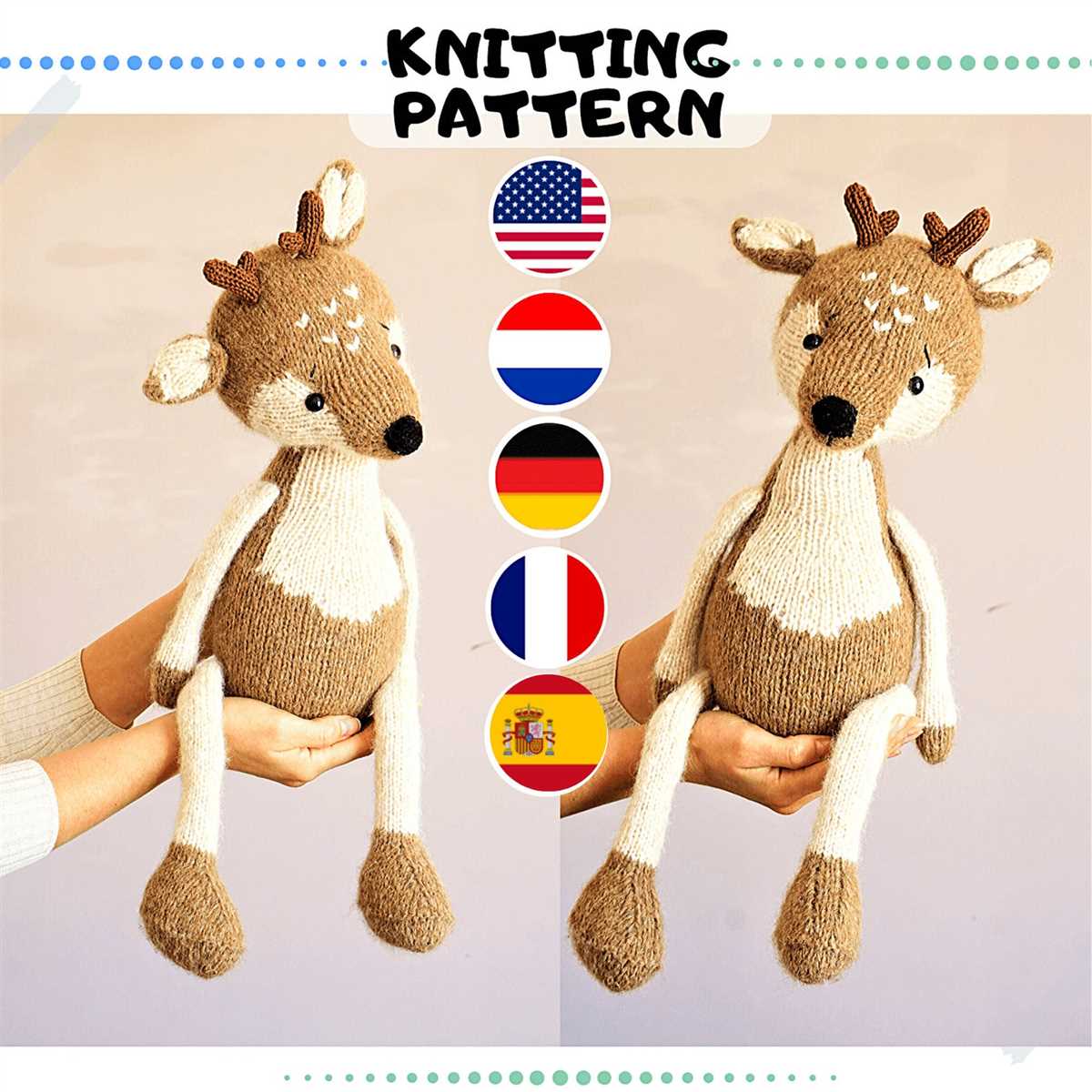 Reindeer knit pattern