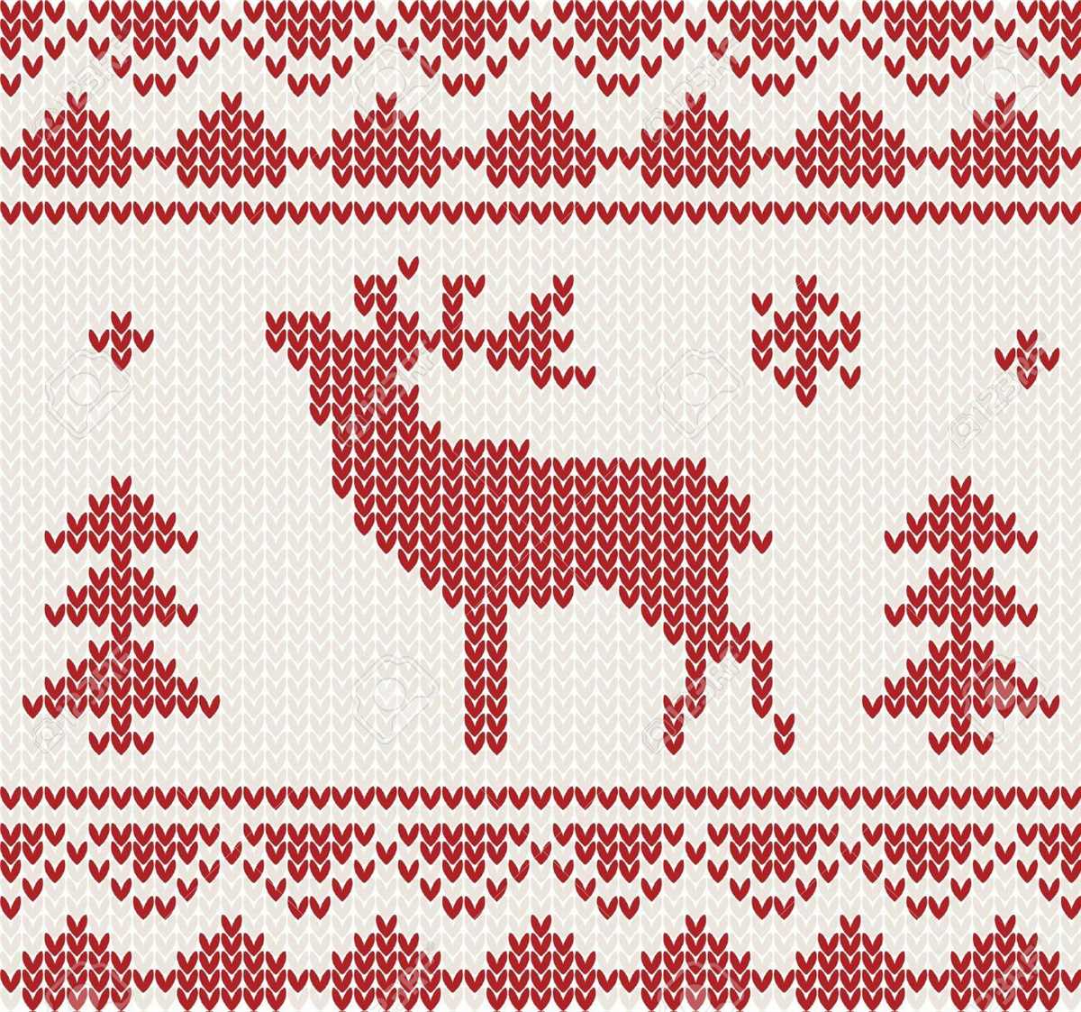 Reindeer knit pattern