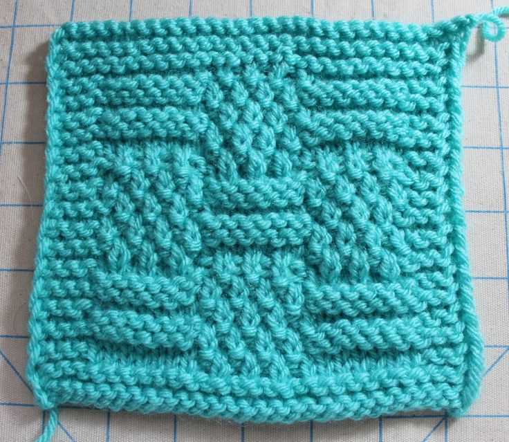 Reversible knitted dishcloth patterns