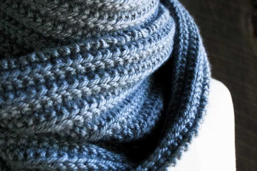 Ribbed knitted scarf pattern free