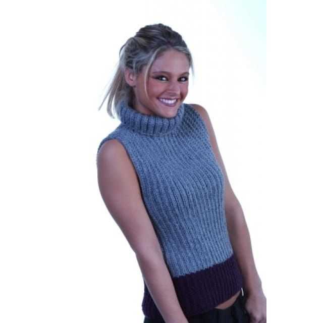 Ribbed turtleneck knitting pattern