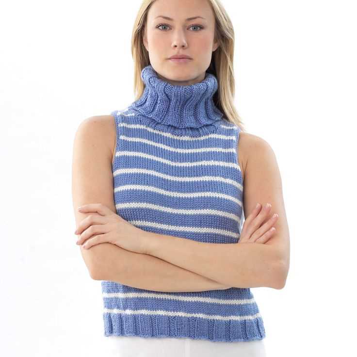 Ribbed turtleneck knitting pattern