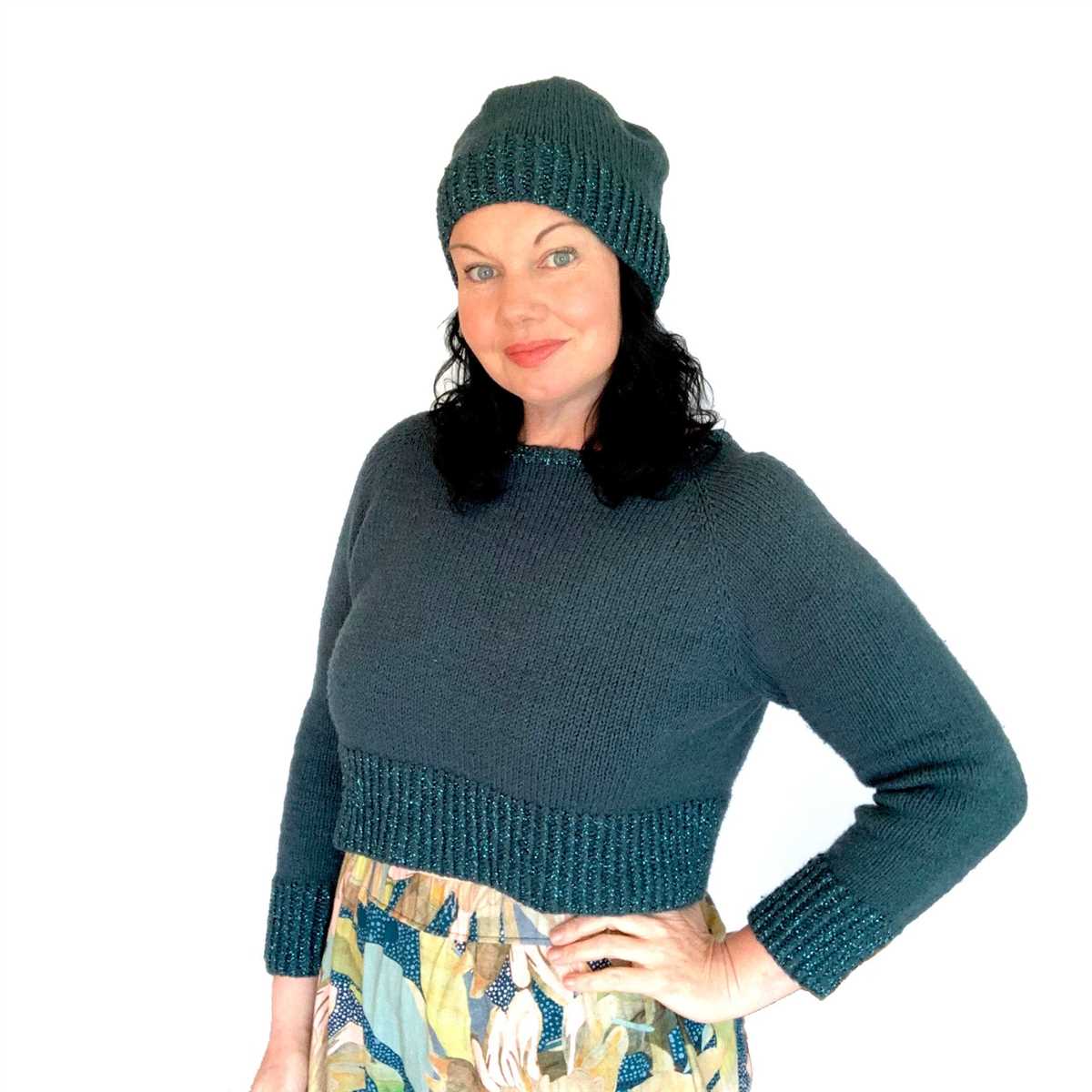 Ribbed turtleneck knitting pattern