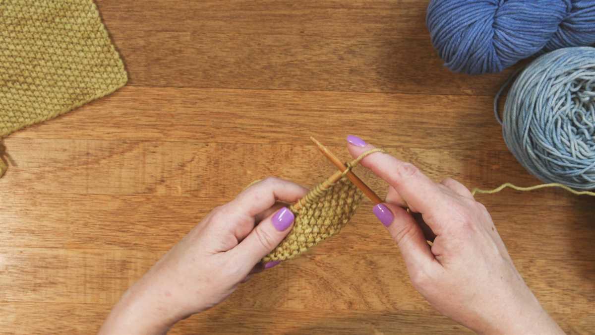 Sand stitch knit pattern